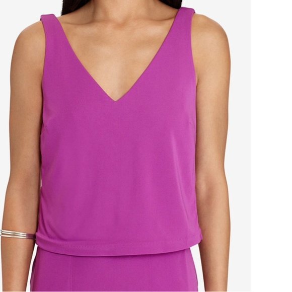 Lauren Ralph Lauren Jersey Layer V Back Dress S - Picture 3 of 13